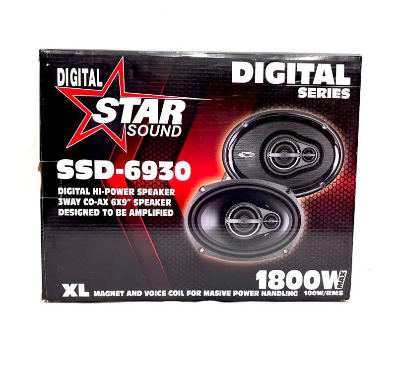 Starsound Digital SSD-6930 6x9" 100w rms 3way Speakers